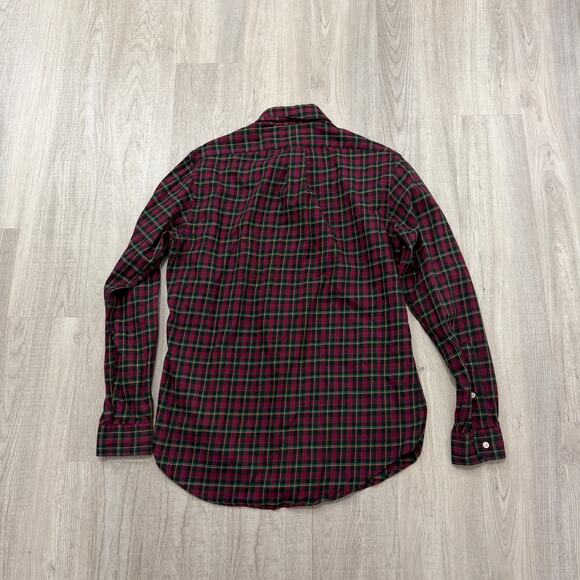 Vintage Polo Ralph Lauren Shirt Men's Medium Red Plaid Check Preppy 90s Flannel - Picture 5 of 7
